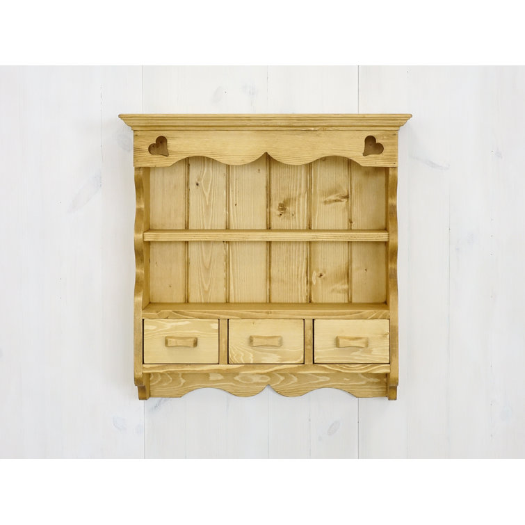 Union Rustic Dambrosio 2 Piece Spruce Solid Wood Tiered Shelf with